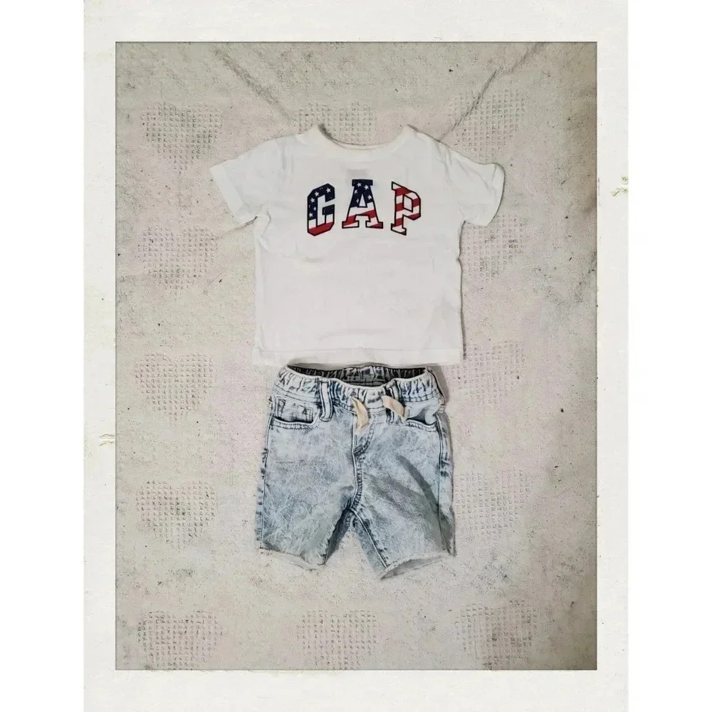 Gap Toddler Acid Wash Denim Jean Frayed Shorts 12-18 Months Bundle